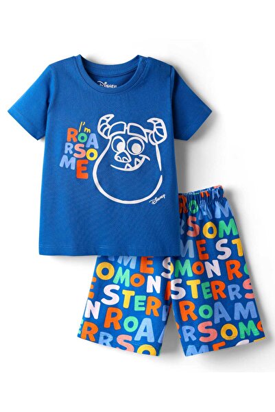 Babyhug Disney طقم شورت برسومات وحش - أزرق