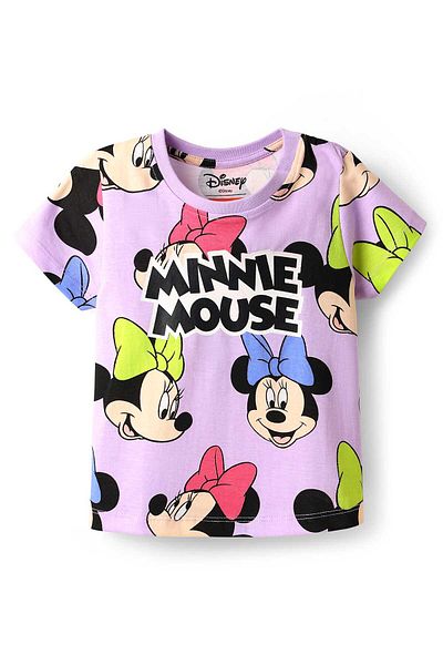 Babyhug Disney Single Jersey Co-Ord Short Night Suit (Pack of 2) - Pink & Lilac