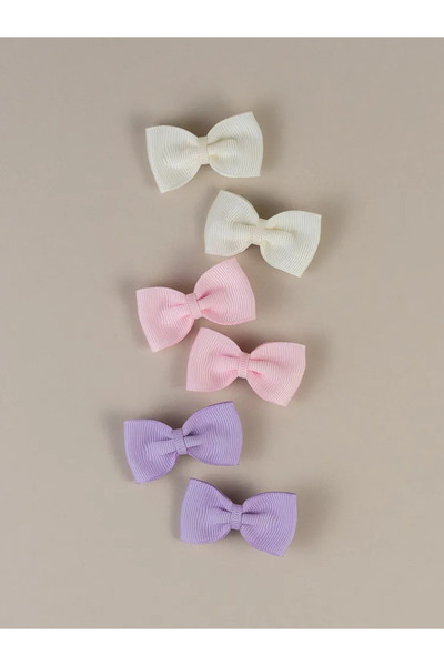 Atılgan Grp 6 Adet Mini Boy Bebek Ve Çocuk Klipsli Küçük Saç Fiyonkları, Fiyo...