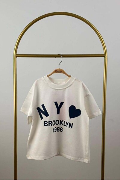 Booni Jooni New York Heart Detailed T-Shirt for Girls