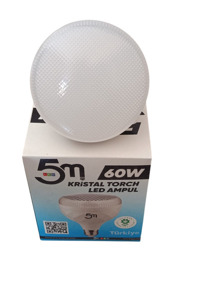 5M LED 60W KRİSTAL LED AMPÜL (BEYAZ IŞIK)6500K/5400 LÜMEN