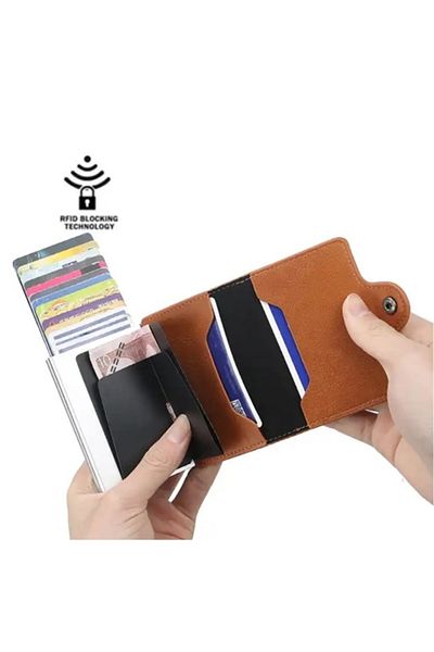 Rup Art RFID Blocking Card Holder – Dual Automatic Popup Case for Bank, ID, Credit Cards by Rup Art