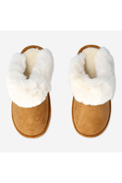 Flying Tiger Copenhagen Kahverengi Peluş Ev Terliği 38/39