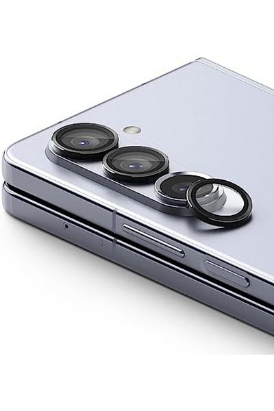Generic Camera Lens Frame Glass Protector Compatible with Samsung Galaxy Z Fold 5 Camera Lens black