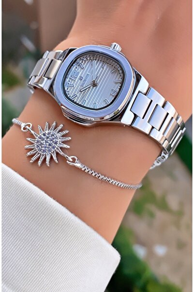 Homies Brand Silver Color Waterproof Women's Wristwatch - With Bracelet Gift