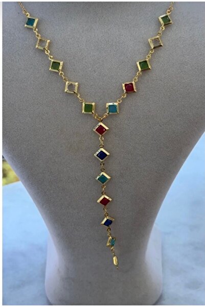 charmove ile kendinizi şımartın Kadın Gold Renk Zirkon Taşlı Renkli Y Model K...