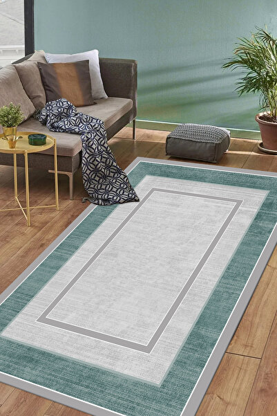 LTS HOME DİJİTAL BASKILI Kaymaz Taban Yıkanabilir Modern Mutfak Halısı Salon ...