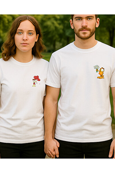 Ebiidesign Garfield and Odie Printed T-Shirt for Couples