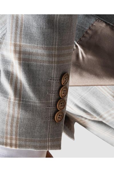 echol Ech. 1113 Plaid Vest Suit