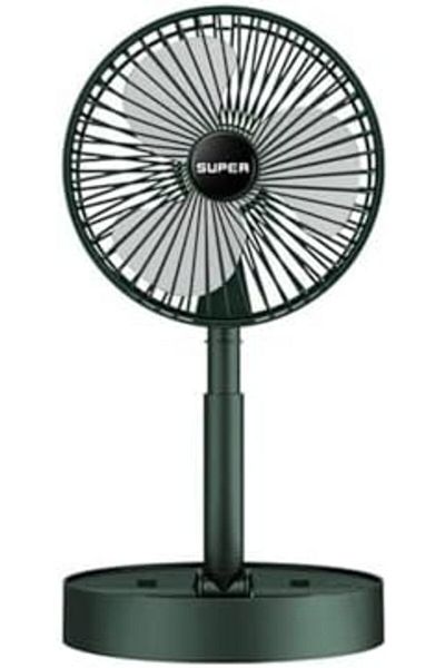SUKILO Stretchable Portable Table Fan – Height Adjustable USB Rechargeable Mini Fan with 3-Speed Settings