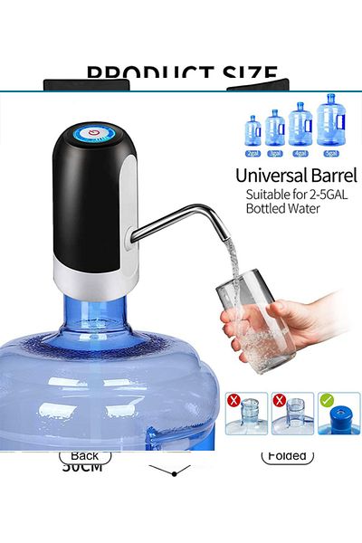 CME Padrig Electric Water Dispenser, Black/White, 7.4 x 13.2 cm