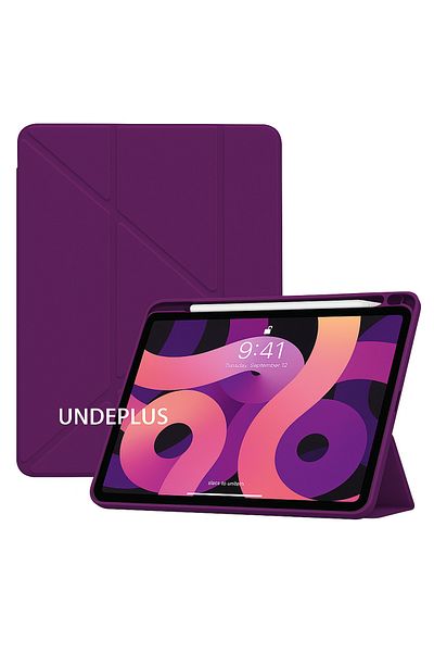 UnDePlus Apple iPad 9Th Generation 8Th Generation 7Th Generation 10.2 Case Trifolding Case with Pen Compartment A2602 A2603 A2604 A2605