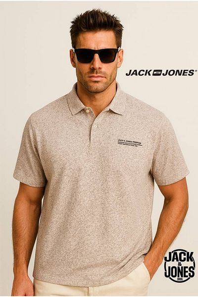 Jack & Jones Tricou cu gât polo pentru bărbați J&J Melange