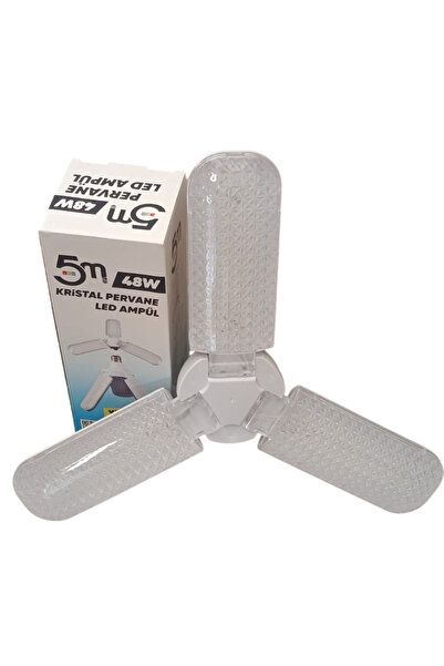 5M LED 48W KRİSTAL PERVANE LED AMPÜL (BEYAZ IŞIK)6500K/4320 LÜMEN