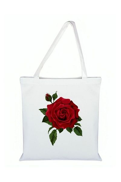 Özcan Tasarım Rose Printed Cloth Bag - Rose Bag