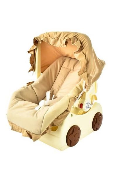 rexa CozyRide Baby Seat & Carry Cot – Brown with Safety Strap