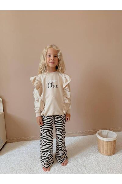 RAPAPA Set de pantaloni și hanorac cu volane Stay Chic pentru fete 5004