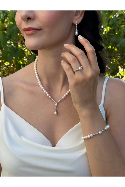 İLK İNCİ TAKI Gerçek Doğal İnci Set – ST019