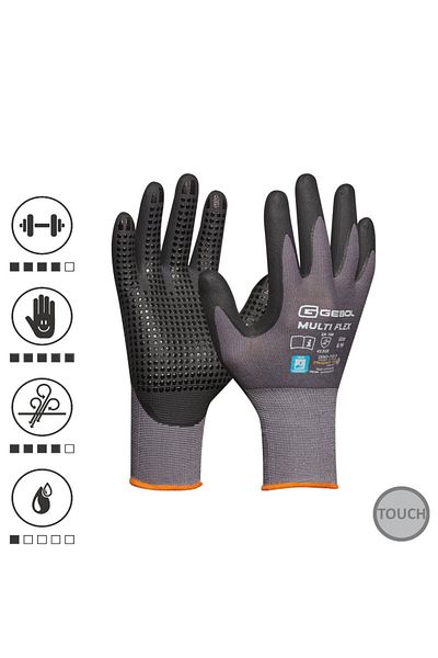 GEBOL 709278, Manusi de protectie Multi Flex, din nylon si spandex, acoperire din spuma de nitr