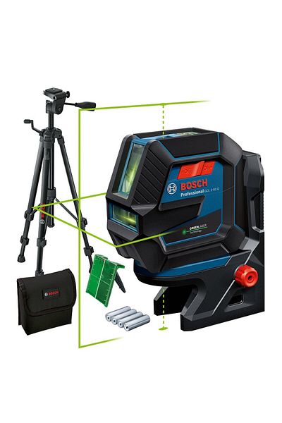 Bosch GCL 2-50 G + RM 10 + BT 150 Nivela laser verde cu linii (20 m) + Suport professional + St
