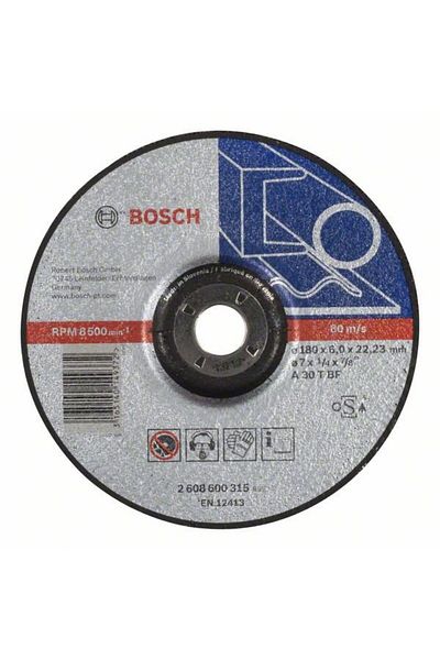 Bosch Disc de degrosare cu degajare Expert for Metal A 30 T BF, 180mm, 6.0mm
