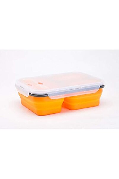 Generic Foldable Bento Lunch Box for Women Men And Kids With Spork And Lid BPA Free, Collapsible and Leakpro