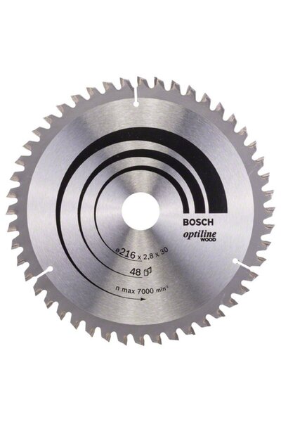 Bosch Optiline Wood circular saw blade, 216x30x2.8mm, 48T