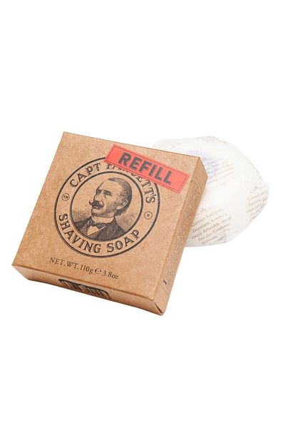 Captain Fawcett Luxurious Shaving Soap 110g Wooden Bowl Shaving Soap Refill