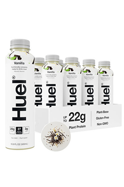 HUEL ميلك شيك بروتين 500 مل، نكهة الفانيليا، عبوة من 8 قطع