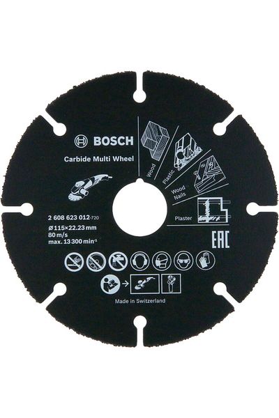 Bosch Disc de taiere cu carbura metalica Multi Wheel 115x22.23mm