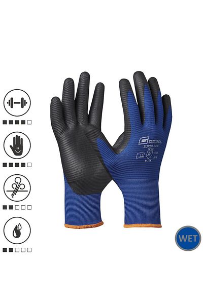 GEBOL 709286, Manusi de protectie Super Grip, din nilon, acoperire din nitril, uz profesional,