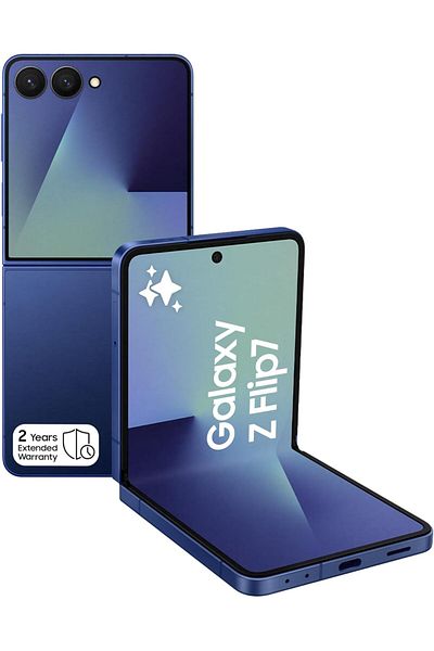 Samsung Galaxy Z Flip7, Blue Shadow, 512GB Storage, 12GB Memory, 50MP Camera, 3nm Processor, 4300mAh