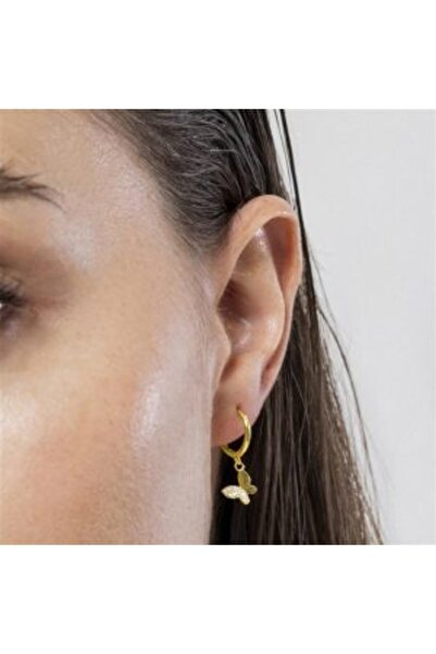 Luxenter Cercei rotunzi placați cu aur de 18K HEWRY SGEW 409