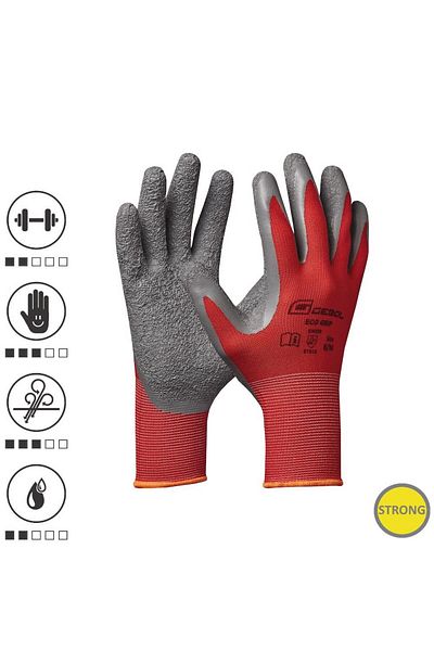 GEBOL 709690, Manusi de protectie Grip, din poliester, acoperire din latex cu textura stria