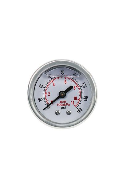 Progarden manometru inox, 0-11bar, orizontal, FE1/4", lichid anti-vibratii