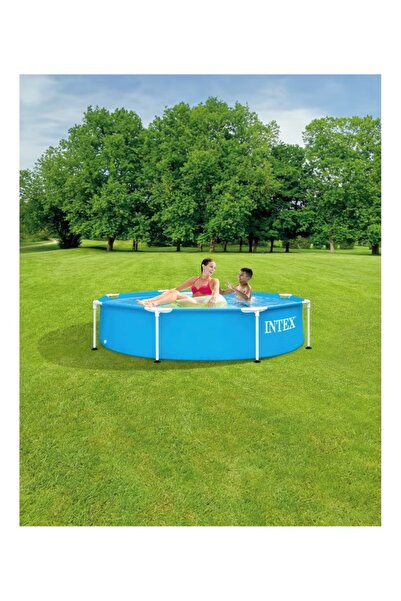 Intex Metal Frame Round Blue Swimming Pool 244x51cm