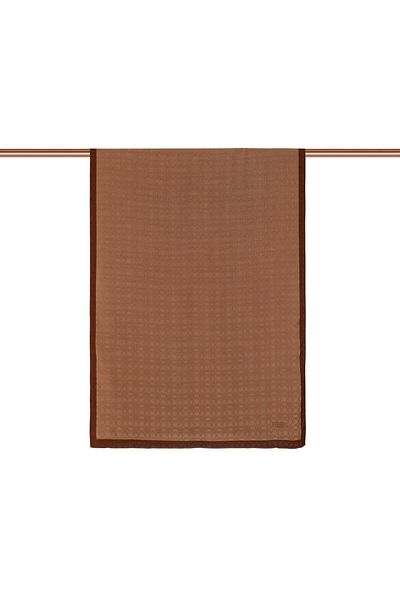 ipekevi Four Seasons Monogram Pattern Shawl 04356-Cinnamon