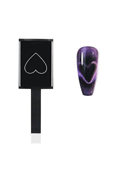 aba nails Kedi Gözü Oje İçin Kalp Dizayn Mıknatıs Cat Eye Magnet