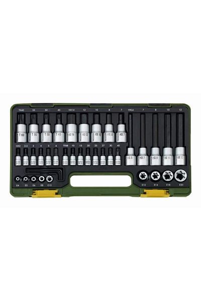 Proxxon Special set for TORX and HEX screws, 23290, 41 pieces