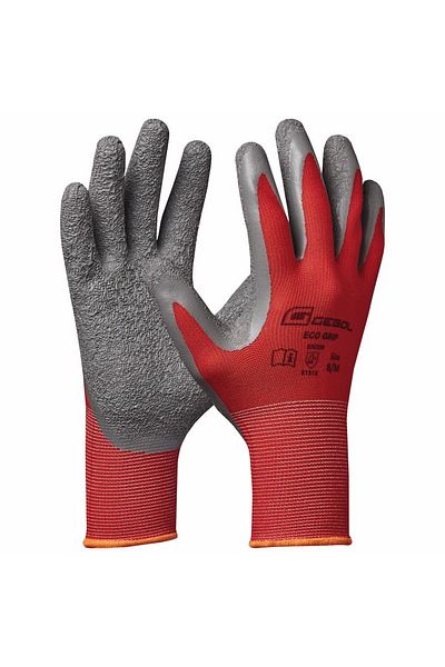GEBOL 709691, Manusi de protectie Grip, din poliester, acoperire din latex cu textura stria