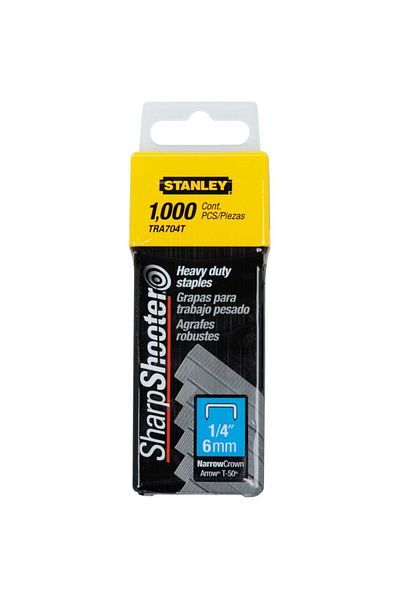 Stanley 1-TRA704T, capse 1/4 " pentru aplicatii profesionale, 6mm, 1000 buc tip G 4/11/140, bli
