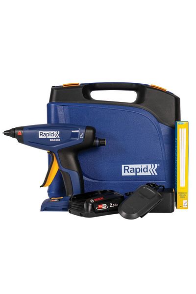 Rapid Set pistol de lipit cu acumulator si incarcator BGX500, 900g/h, incalzire rapida, indicator LED