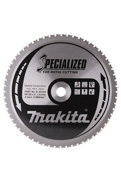 Makita B-33439 Panza circular metal/otel 2.1x25.4x305mm, 60T
