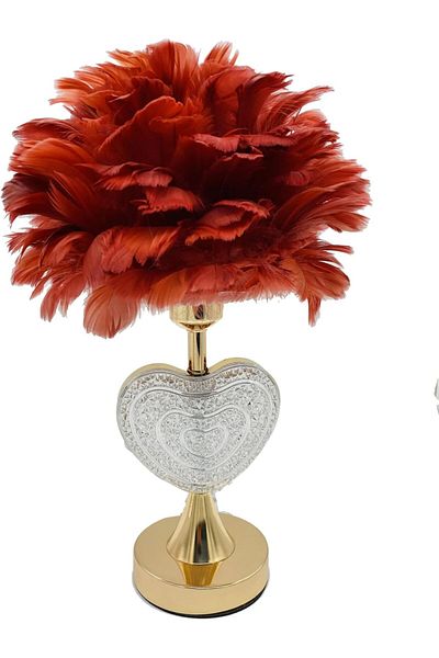SUKILO Modern Feather LED Bedside Lamp – Shade Dimmable Night Table Lamp -Soft Glow Dandelion Nigh