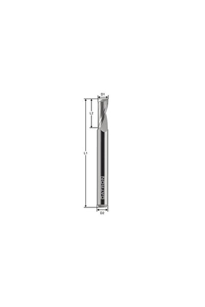 Datron 1-flute milling cutter, 0068004E, 0.4x3mm