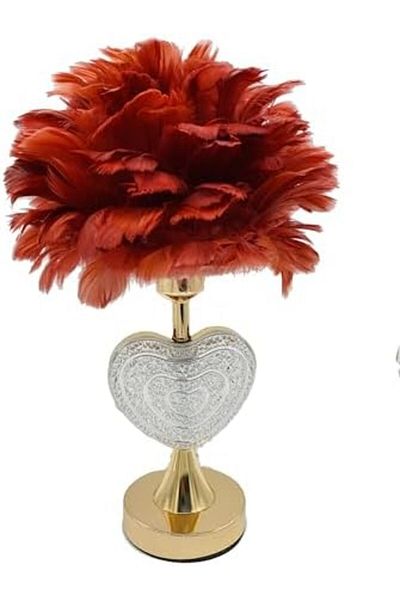 SUKILO Modern Feather LED Bedside Lamp – Shade Dimmable Night Table Lamp -Soft Glow Dandelion Nigh