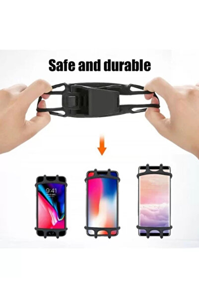 OEM Universal Silicone Holder for Phones with Display up to 8", Flexible, Handlebar Mount