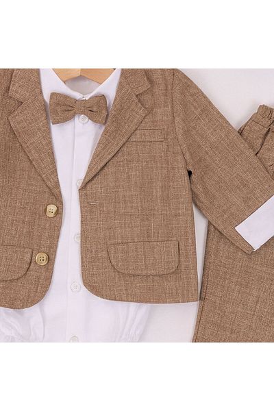 Pollito Baby Boy Jacket 4 Piece Set