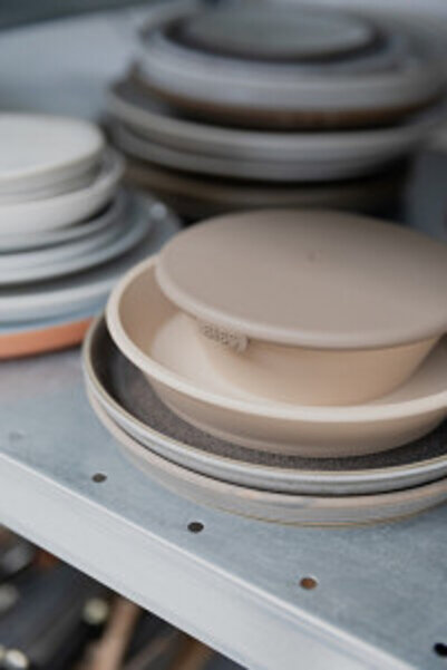 Bibs Feeding and diversification set, plate + bowl with lid, Bibs, Mini Meal, Vanilla