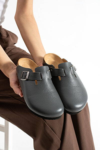 Mycorni شبشب ساوبو تشريحي مغلق من الجلد الطبيعي للجنسين - نموذج مريح لتقويم ا...